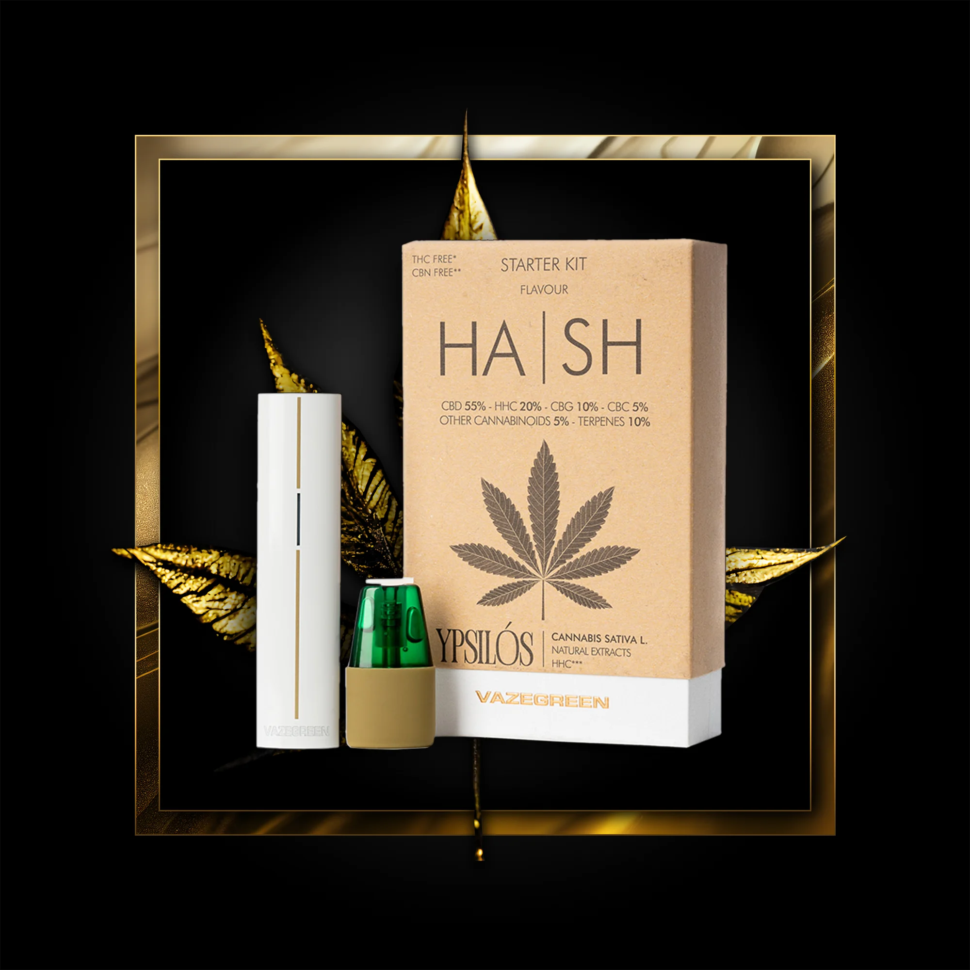 Hash Pen (σετ εκκίνησης) 500 ρουφηξιές - 1,00 ml. HHC